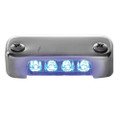 Attwood Blue LED Micro Light w\/Stainless Steel Bezel  Vertical Mount [6350B7]