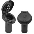 Attwood Deck Fill f\/Carbon Canister System - Angled Body  Scalloped Black Plastic Cap [99DFCCAB1S]