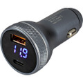 Sea-Dog Round USB  USB-C Power Plug w\/Voltmeter [426514-1]