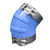 Trident Marine 8" ID 45-Degree Blue Silicone Molded Wet Exhaust Elbow w\/4 T-Bolt Clamps [240V80000-S\/S]