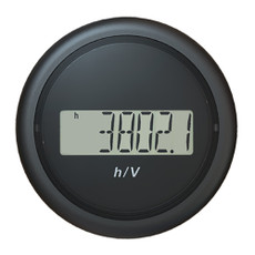 Veratron 52MM (2-1\/16") ViewLine Hour Counter-Voltmeter - Black [B00005302]