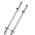 TACO 18 Deluxe Outrigger Poles w\/Rollers - Silver\/Silver [OT-0318HD-VEL]