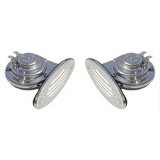 Ongaro Mini Dual Drop-In Horn w\/SS Grills High & Low Pitch [10055]