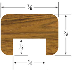 Whitecap Teak 1\/2" Track Bulkhead Molding [60821]