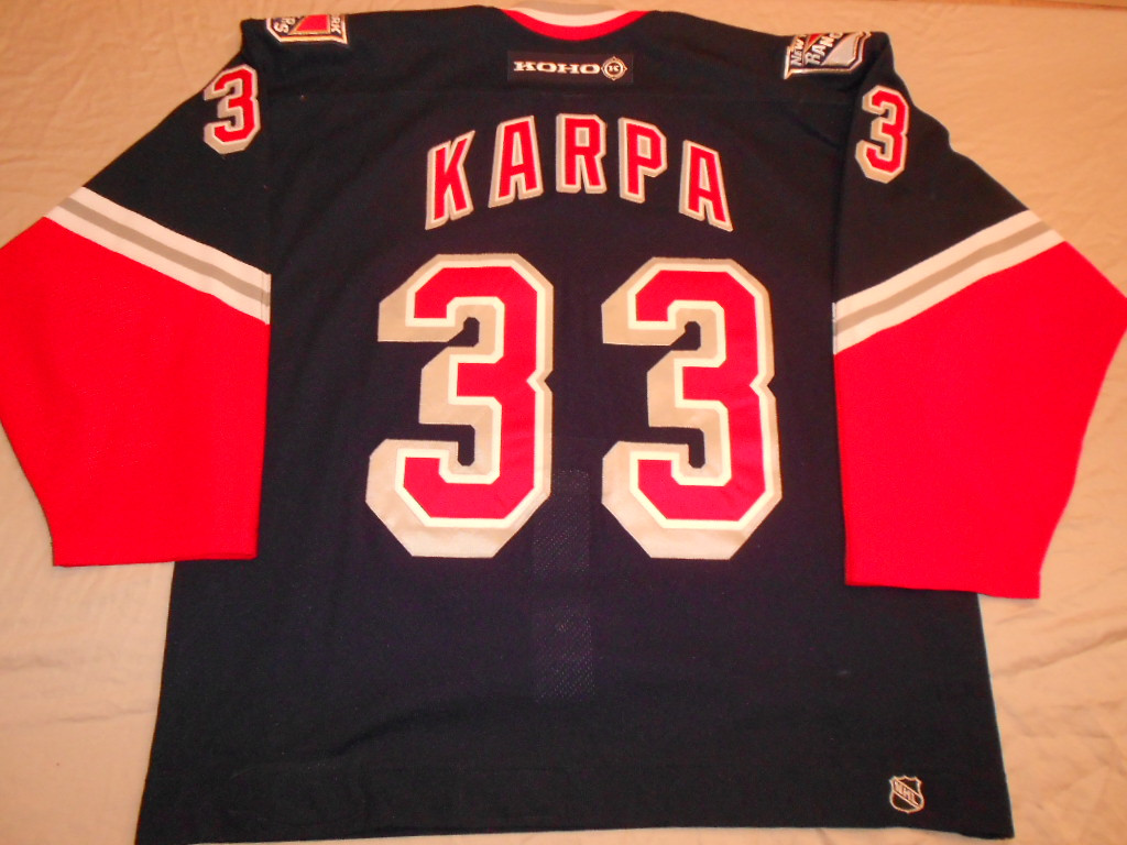New York Rangers 2001-02 Liberty Dave Karpa w/911 Patch Photomatched!!  (SOLD) 