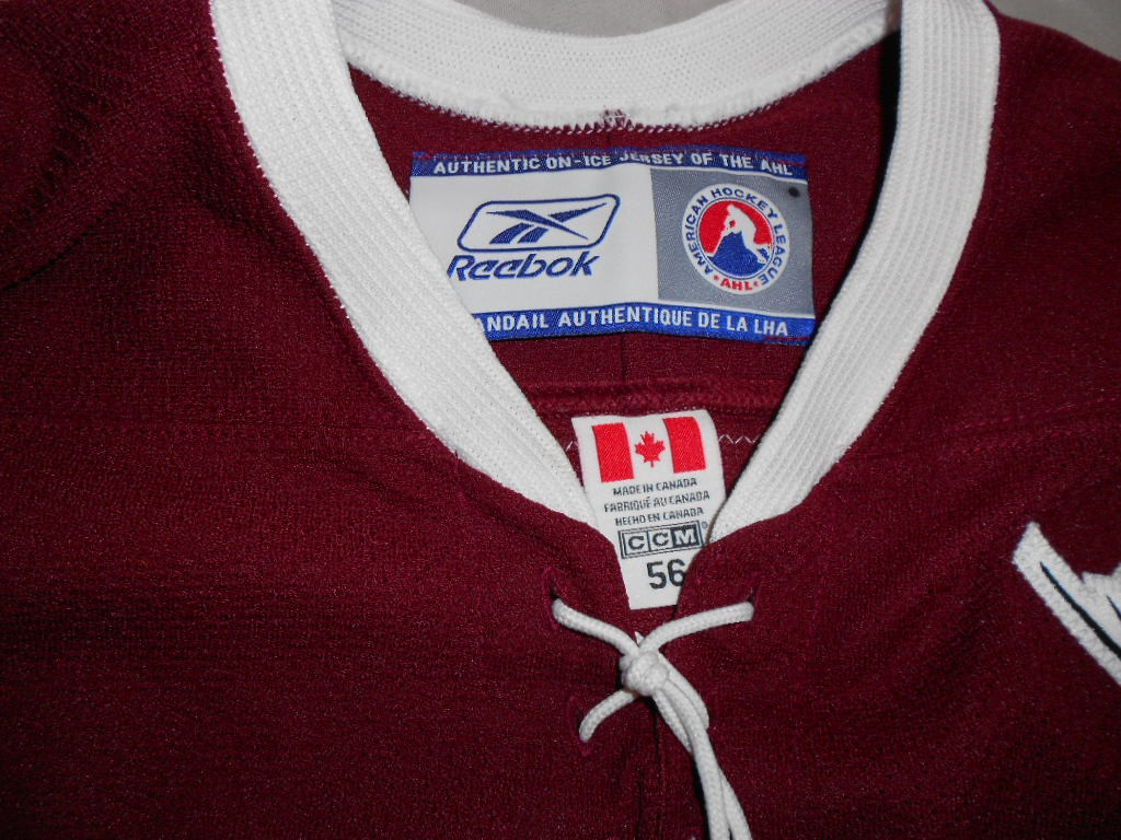 Hershey Bears Avalanche Capitals Alternate AHL hockey Jersey White