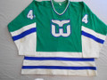 Hartford Whalers 1986-89 Green Dave Babych Nice Wear Photomatched!! (SOLD)