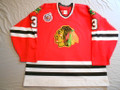 Chicago Blackhawks 1992-93 Red Craig Muni w/100 Year Patch Repairs!! (SOLD)