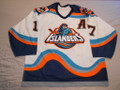 *New York Islanders 1995-96 White Fisherman Wendel Clark Great Wear Repairs Photomatched!! (SOLD)
