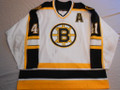 Boston Bruins 2000-01 White Jason Allison w/ "A" Great Wear Repairs Photomatched!!