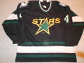 Dallas Stars 1994-95 Black Kevin Hatcher Nice Wear Neck Repair!!