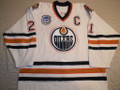 Edmonton Oilers 2003-04 White Jason Smith Captain's "C" & 25th Patch Photomatched!!