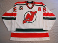 *New Jersey Devils 1991-92 White Laurie Boschman w/'A' 75th Patch and 10 Year Patch Great Wear Photomatched!! (SOLD)