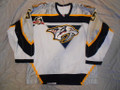 Nashville Predators 2002-03 White Andy Delmore w/5 Year Patch Nice Wear Photomatched!!