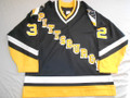 Pittsburgh Penguins 1993-94 Black Peter Taglianetti Great Wear Repairs Photomatched!!