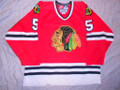 Chicago Blackhawks 1997-98 Red Trent Yawney Nice Wear Repairs!! (SOLD)