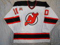 New Jersey Devils 2006-07 White Eric Rasmussen Nice Wear Repairs 25th Patch Photomatched!!