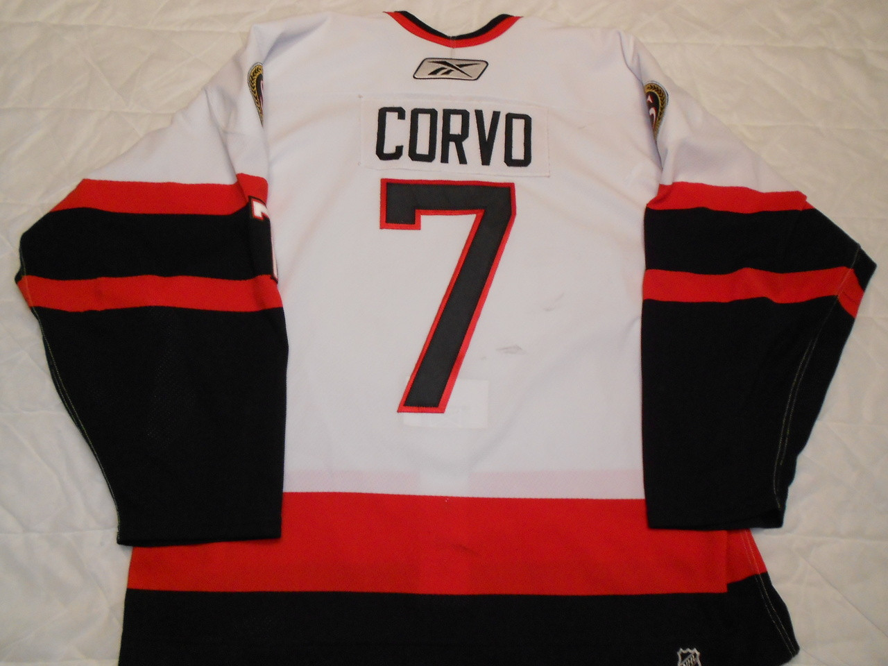 Ottawa Senators 2006-07 White Joe Corvo Nice Style!! 
