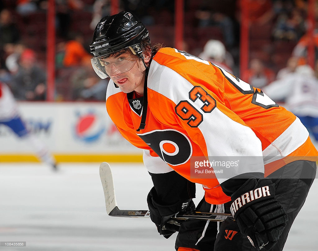 Philadelphia Flyers 2010-11 Orange Nikolai Zherdev Photomatched!! 