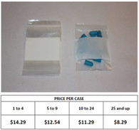 2" x 3" White Block Reclosable Polyethylene Bag (2 mil)