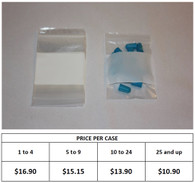 3" x 4" White Block Reclosable Polyethylene Bag (2 mil)