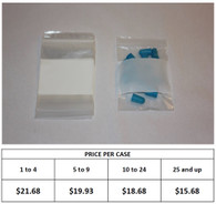 4" x 6" White Block Reclosable Polyethylene Bag (2 mil)