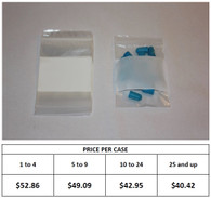 8" x 10" White Block Reclosable Polyethylene Bag (2 mil)