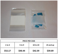 5" x 8" White Block Reclosable Polyethylene Bag (4 mil) (REC40508WB)