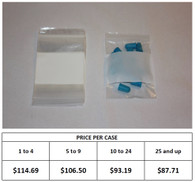 8" x 10" White Block Reclosable Polyethylene Bag (4 mil) (REC40810WB)