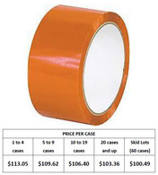 Orange Colored Carton Sealing Tape, 2" x 110 yard