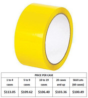Yellow Colored Carton Sealing Tape, 2" x 110 yard