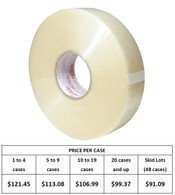 Cantech 264 1.6 mil Machine Length Clear Carton Sealing Tape, 3" x 1,000 yards