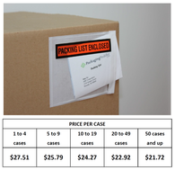 4.5" x 6" Packing List Envelopes, "Packing List Enclosed", Strip