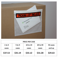 7" x 5.5" Packing List Envelopes, "Packing List Enclosed", Strip