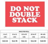 "Do Not Double Stack", 3" x 5" Label, 500 labels/roll