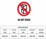 "Do Not Stack", 3" x 4" Label, 500 labels/roll