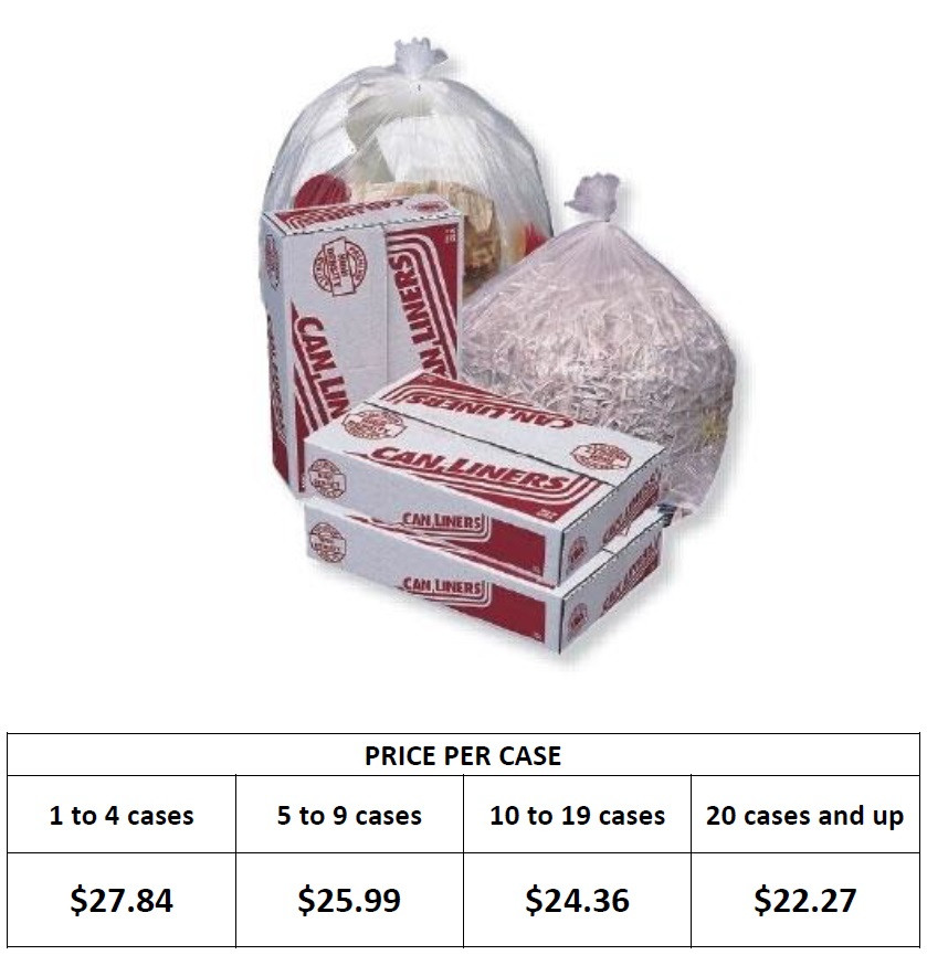 30" x 37" (2030 gallon) High Density Can Can Liner (Extra Heavy Duty