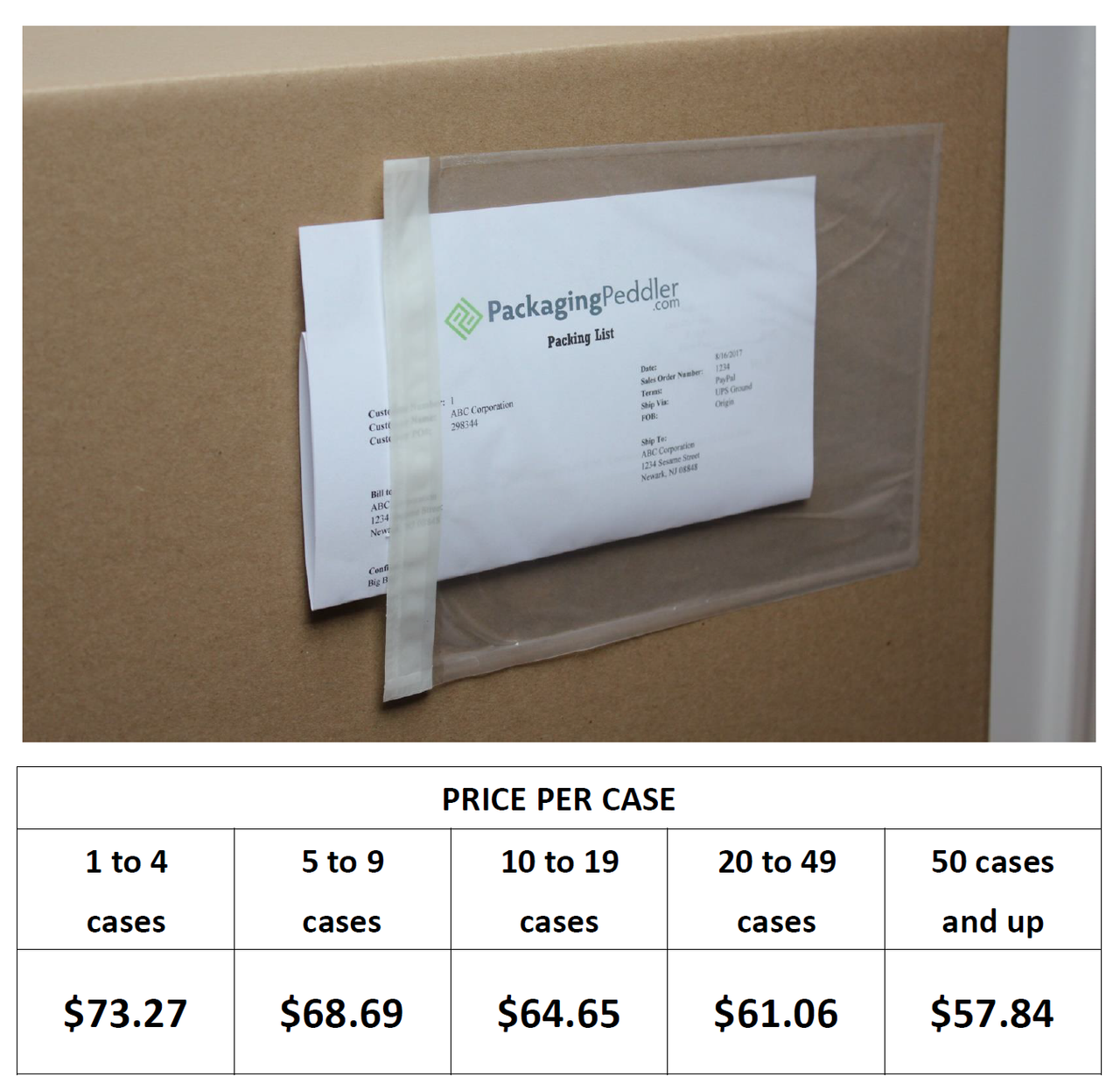 5.5 X 10 Packing List Envelopes - 1,000 Count Clear Front Self-Adhesive Shipping Envelopes