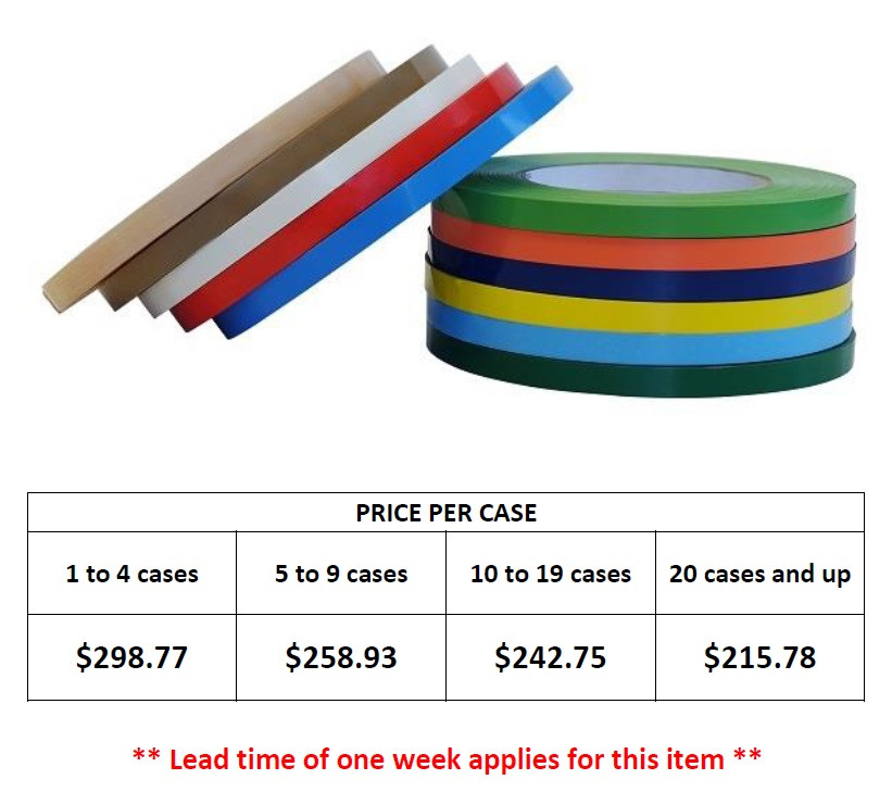 3 Rolls RED POLY BAG SEALING SEALER TAPE 3/8 Inch x 180 Yard Made USA Nifty T111 