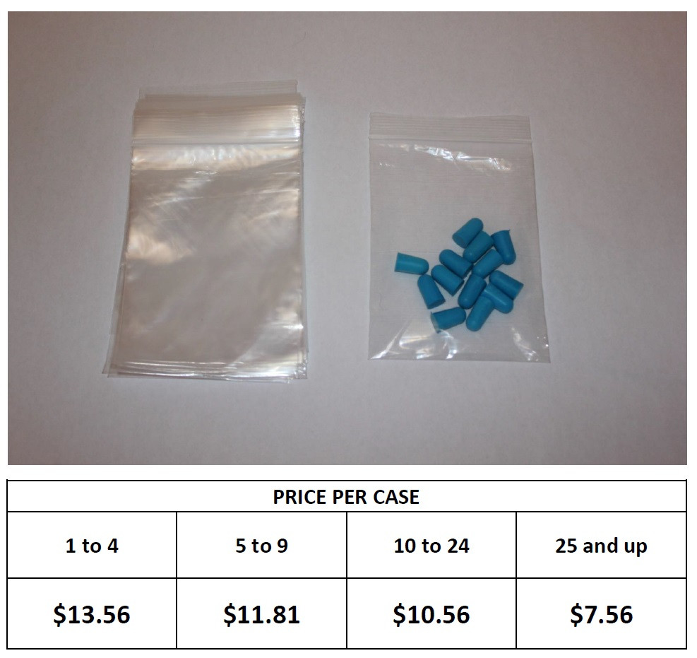 RESEALABLE BAG 2-MIL 2X8 CLEAR