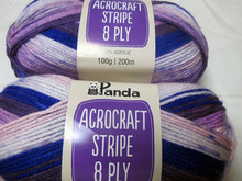 Panda Acrocraft Stripe Yarn - (1024)