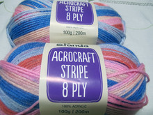 Panda Acrocraft Stripe Yarn - (1020)