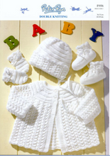 Peter Pan Knitting Pattern - Kids Sweater & Hat (P956)