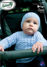 Kids Connection Knitting Pattern - Kids Sweater & Hat - Newborn to 18 months (K575)