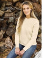 Cleckheaton Superfine Merino 8ply  Knitting Pattern - Wrap Cable Sweater & Cardi (460)
