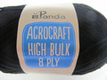 Panda Acrocraft High Bulk 8 Ply Yarn - Black (28)