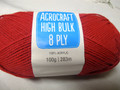 Panda Acrocraft High Bulk 8 Ply Yarn - Red (20)