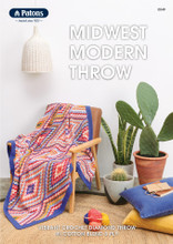 Patons Knitting Pattern - Midwest Modern Throw (0049)