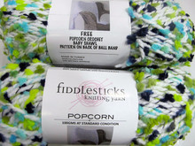 Fiddlesticks Popcorn Yarn - Navy + Green