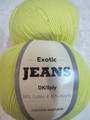 EXOTIC JEANS DK/8PLY YARN, LIME,NO 58,50GR,COTTON/ACRYLIC,DISC RANGE
